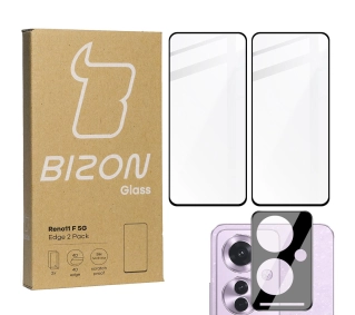 Bizon 2x szkło + szybka na aparat Edge 2 Pack do Oppo Reno11 F 5G