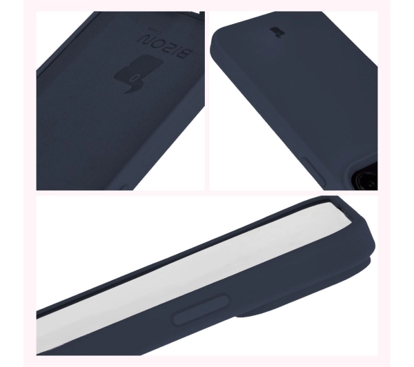 Bizon Silikonowe Soft do iPhone 14 Pro Max Ciemno-niebieski