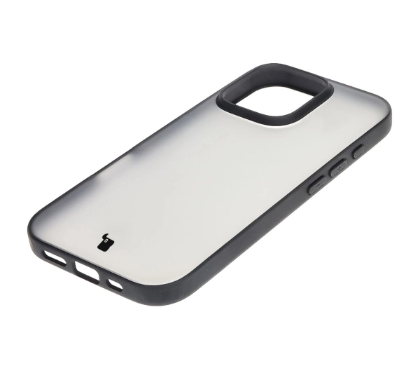 Bizon Angelo do iPhone 16 Pro Przydymione z czarną ramką