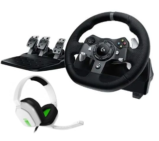 Logitech G920 z pedałami do Xbox Series X/S, Xbox One, PC Force Feedback + słuchawki Astro A10 Biały - Kup na Raty - RRSO 0%