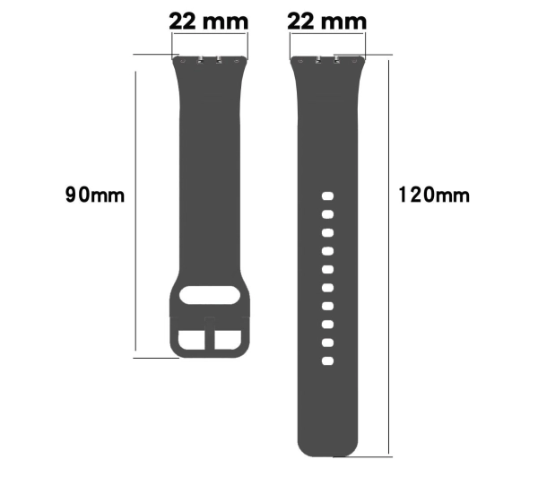 Bizon Strap Watch Silicone do Galaxy Fit 3 Szary