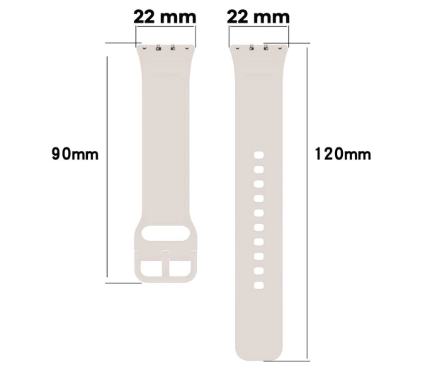 Bizon Strap Watch Silicone do Galaxy Fit 3 Jasno-szary