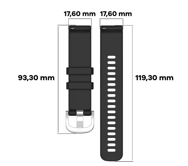 Bizon Strap Watch Silicone Pro T QuickRelease 18mm Czarny