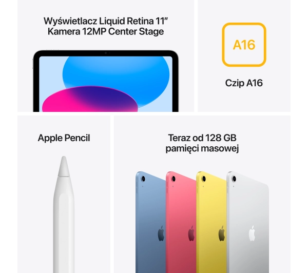 Apple iPad 11" 11 gen 128GB Wi-Fi Srebrny - ⚡ EURO HIT CENOWY! ⚡ - Kup na Raty - RRSO 0%