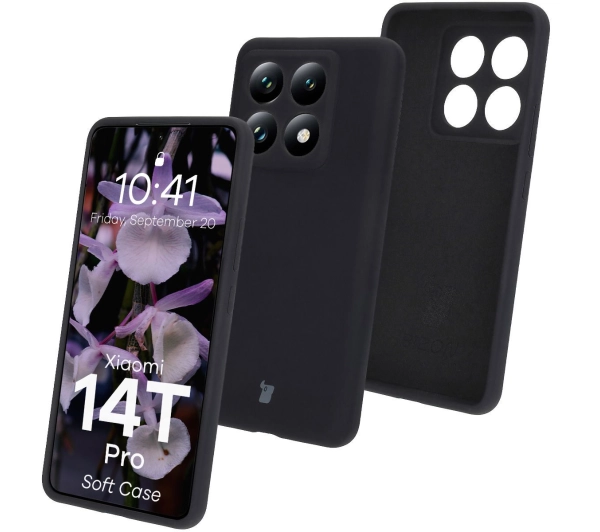 Bizon Silikonowe Soft do Xiaomi 14T Pro Czarny