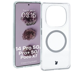 Bizon CrystalO z MagSafe do Xiaomi Redmi Note 14 Pro 5G / 14 Pro+ 5G / Poco X7 Przezroczyste