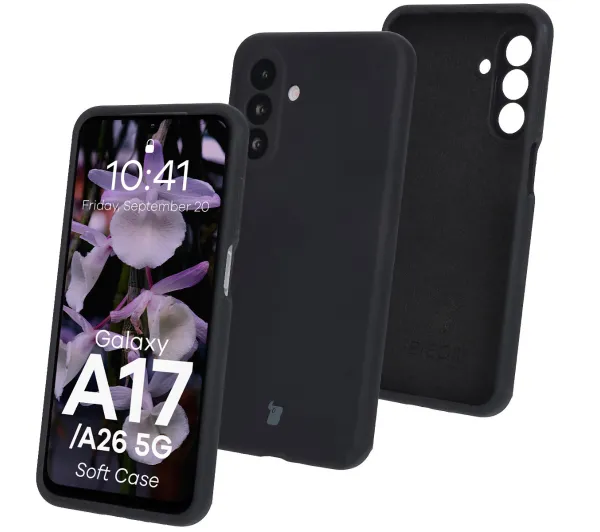 Bizon Silikonowe Soft do Galaxy A26 5G Czarny