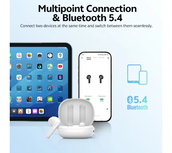 QCY AilyBuds E10 QT35 Douszne Bluetooth 5.4 Czarny