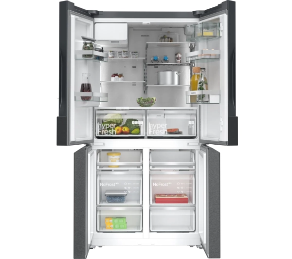 Siemens iQ500 KF96DAXEA Pełny No Frost 183cm  Dystrybutor wody Zdalne sterowanie Czarna stal szczotkowana - TRZECI -55%, ALBO 5-TY ZA 1ZŁ - Kup na Raty - RRSO 0%