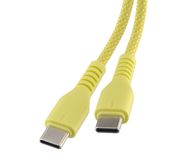 QUALO USB-C do USB-C 1,5m 3A Żółty
