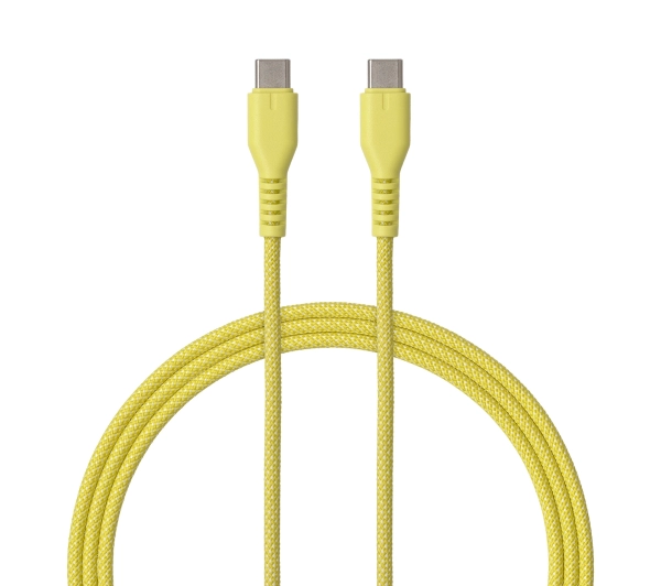 QUALO USB-C do USB-C 1,5m 3A Żółty