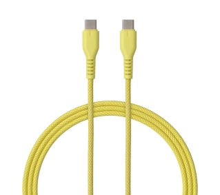 QUALO USB-C do USB-C 1,5m 3A Żółty