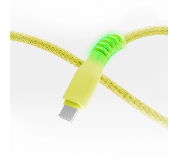 QUALO USB-C do USB-C 1,5m 3A Żółty