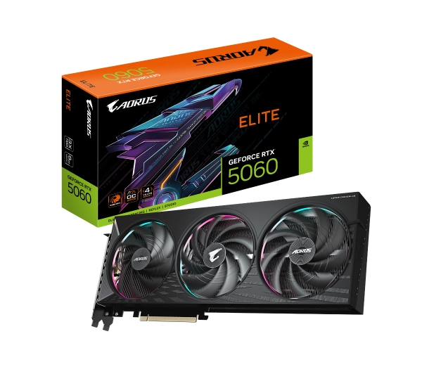 Gigabyte AORUS GeForce RTX 5060 ELITE 8GB GDDR7 128bit DLSS 4