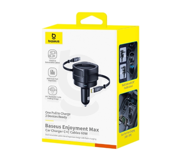 Baseus 2 kable USB-C 60W Czarny