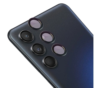 Bizon na aparat z aplikatorem Snap Lens do Galaxy M55 5G czarna ramka