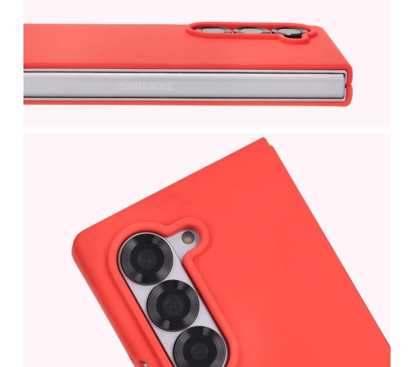 Bizon Silikonowe Soft do Galaxy Z Fold6 Czerwony