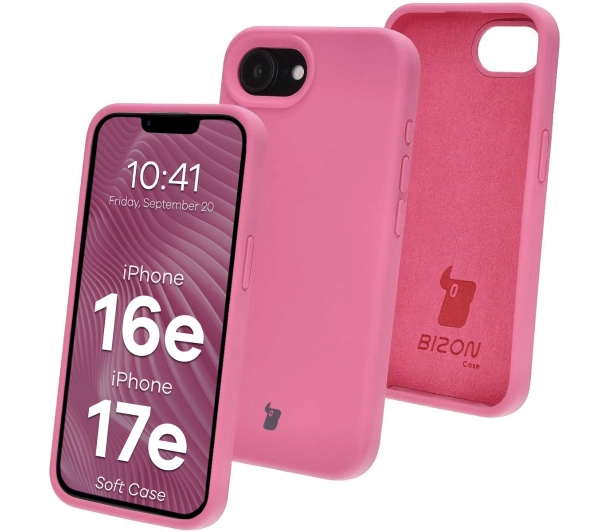 Bizon Silikonowe Soft do iPhone 16e/17e Fuksja