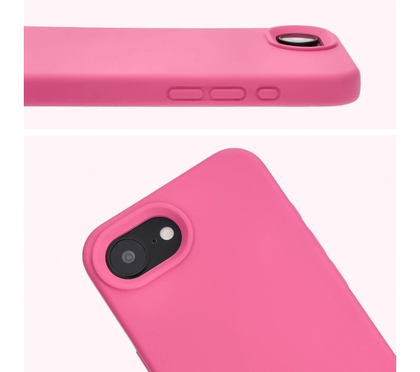 Bizon Silikonowe Soft do iPhone 16e fuksja