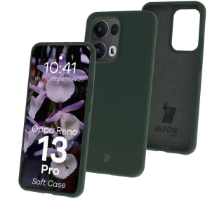 Bizon Silikonowe Soft do Oppo Reno13 Pro Ciemnozielony