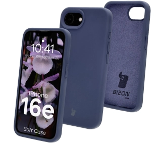 Bizon Silikonowe Soft do iPhone 16e Granatowy