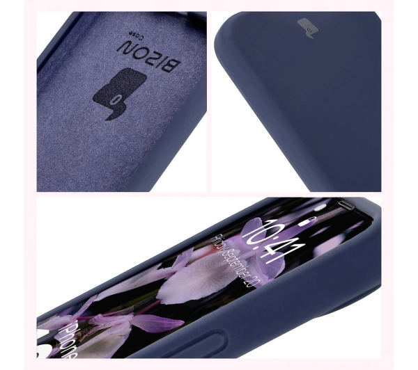 Bizon Silikonowe Soft do iPhone 16e Granatowy