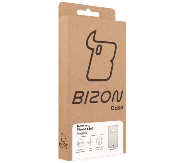 Bizon Angelo do Nothing Phone 3a Półprzezroczysty z różową ramką