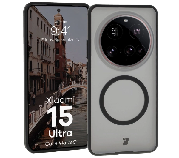 Bizon MatteO z MagSafe do Xiaomi 15 Ultra Przydymione-czarny