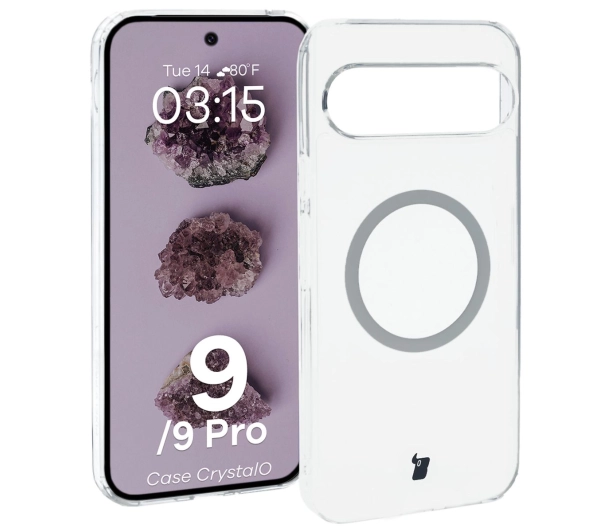 Bizon CrystalO z MagSafe do Google Pixel 9/9 Pro Przezroczysty