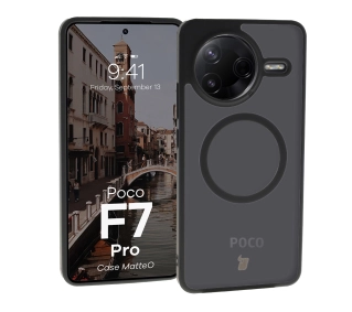 Bizon MatteO z MagSafe do Xiaomi Poco F7 Pro Przydymione-czarny