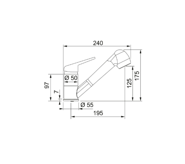 Franke Prince II Pull-Out spray Czarny Mat  - TRZECI -55%, ALBO 5-TY ZA 1ZŁ - Kup na Raty - RRSO 0%