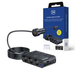 3mk Car Power Splitter PD 120W