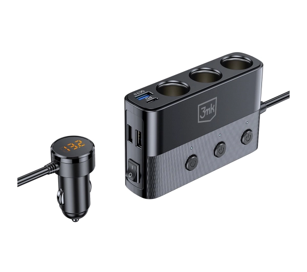3mk Car Power Splitter PD 120W