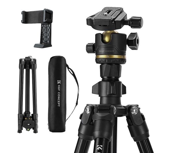 Statyw K&F CONCEPT K234A3 z głowicą BH-36 + uchwyt na telefon