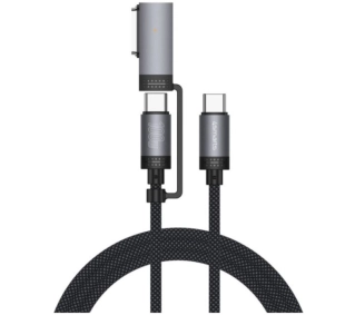 4smarts USB-C 100W 2m z adapterem MagSafe Czarny