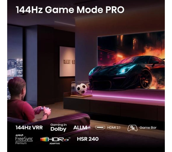 Hisense 85E7Q PRO 85" QLED 4K 144Hz Smart TV Funkcje AI Dolby Vision Dolby Atmos HDMI 2.1 - Kup na Raty - RRSO 0%