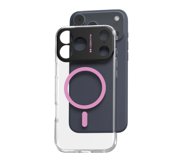 case&me Magcolor do iPhone 17 Pro Max Przeźroczysto-różowy