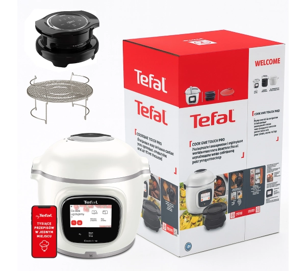Tefal Cook4me Touch Pro CY94X1F1 1600W 6l Kosz do gotowania na parze Pokrywa do zapiekania Extra Crisp - Kup na Raty - RRSO 0%