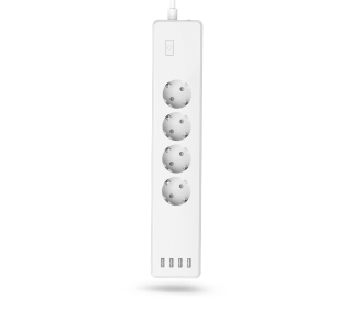 Hama 85444290 Smart Wi-Fi 4 Gniazda 4x USB-A 1,7m Biały