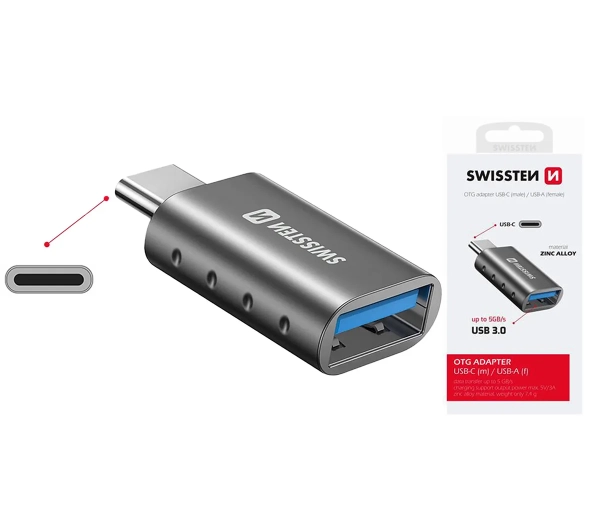 Swissten 55500100 USB-C na USB-A
