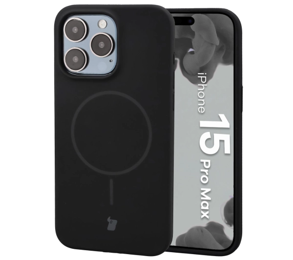 Bizon Soft z MagSafe do Apple iPhone 15 Pro Max Czarny