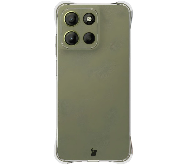Bizon elastyczne etui Salpa + 2x szkło hartowane Clear Pack do Motorola Moto G15 / Motorola Moto G15 Power
