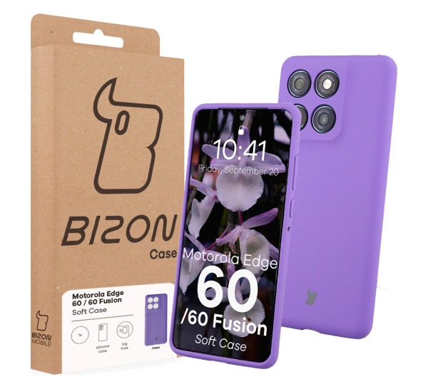 Bizon Soft do Motorola Edge 60 Fusion / Motorola Edge 60 Fioletowy