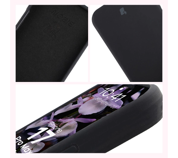 Bizon Silikonowe Soft do Apple iPhone 17 Pro Max Czarny