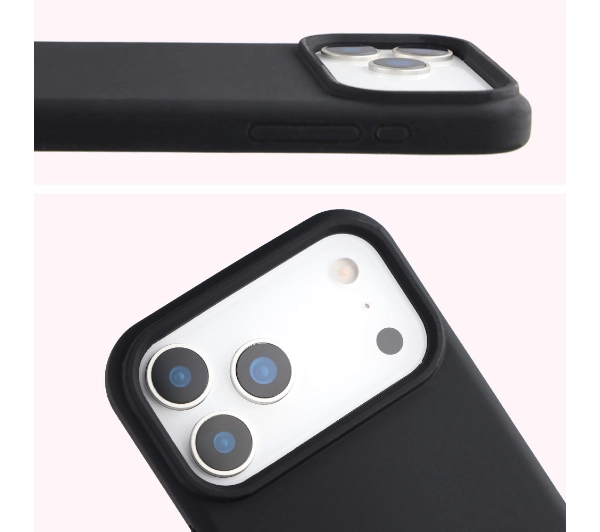 Bizon Silikonowe Soft do Apple iPhone 17 Pro Max Czarny