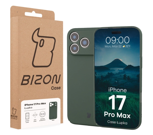 Bizon Łupka do Apple iPhone 17 Pro Max Zielony
