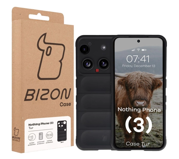 Bizon Tur do Nothing Phone 3 Black Czarny