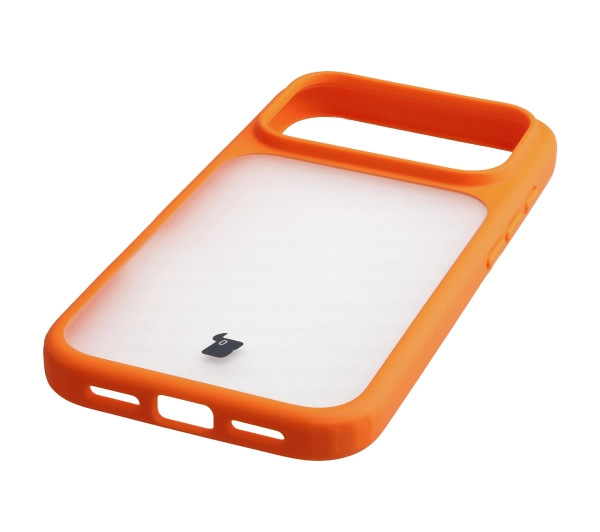 Bizon Angelo do Apple iPhone 17 Pro z pomarańczową ramką