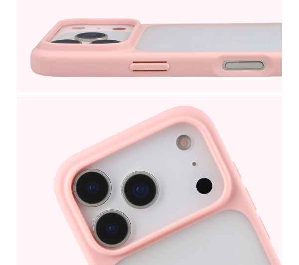 Bizon Angelo do Apple iPhone 17 Pro z różową ramką