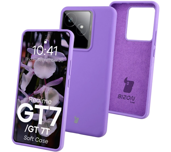 Bizon Soft do Realme GT 7 / Realme GT 7T Fioletowy